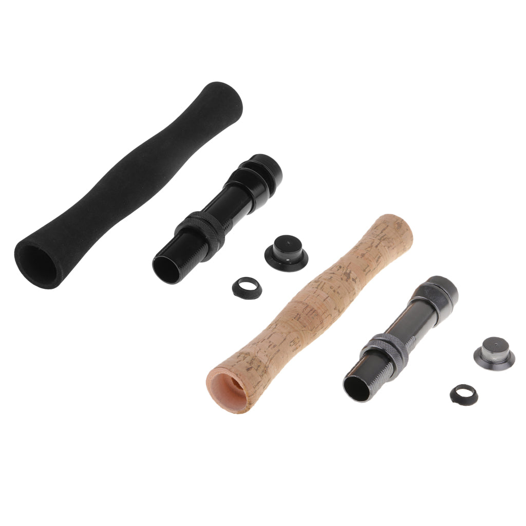 2 Sets Fly Fishing Rod Handle Grip with Reel Seat for Rod Building or Repair