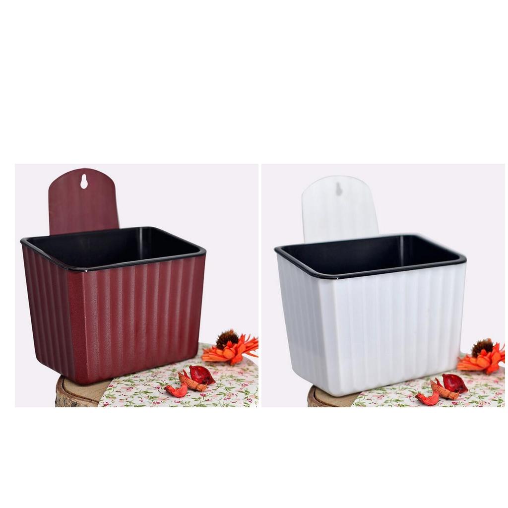 2pcs Automatic Creative Water Wall-mounted Resin Plastic Flower Pot Decor
