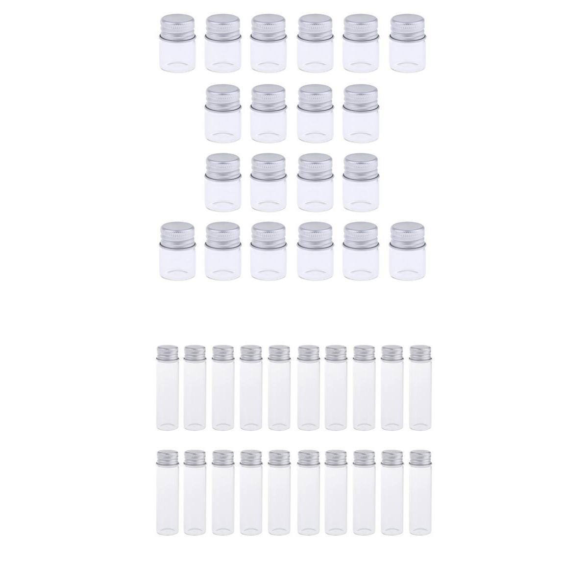 40Pieces Empty Refillable Cosmetic Container Bottle Round Glass Jar Cannings