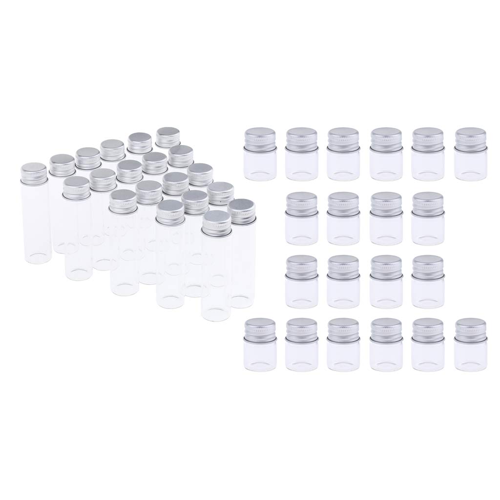 40Pieces Empty Refillable Cosmetic Container Bottle Round Glass Jar Cannings