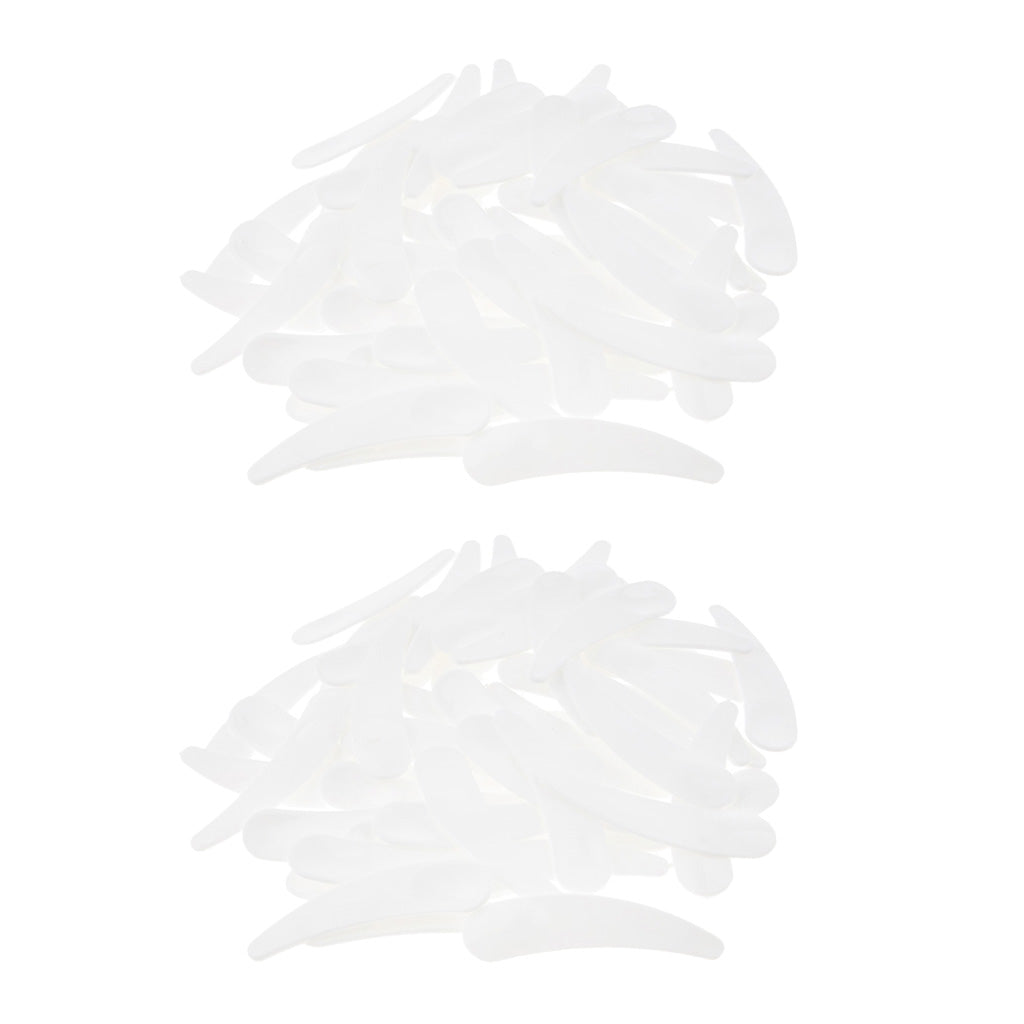 100X PP Curved Cosmetic Spoons Spatula Makeup Mask Spoons Makeup Tools