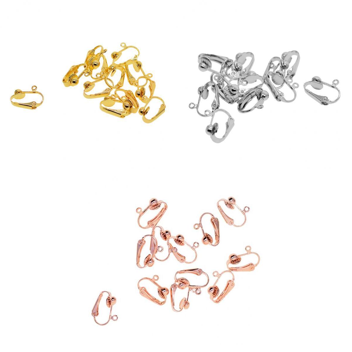 36 Pieces Multicolor Clip-on Earring Converter with Open Loop DIY Findings