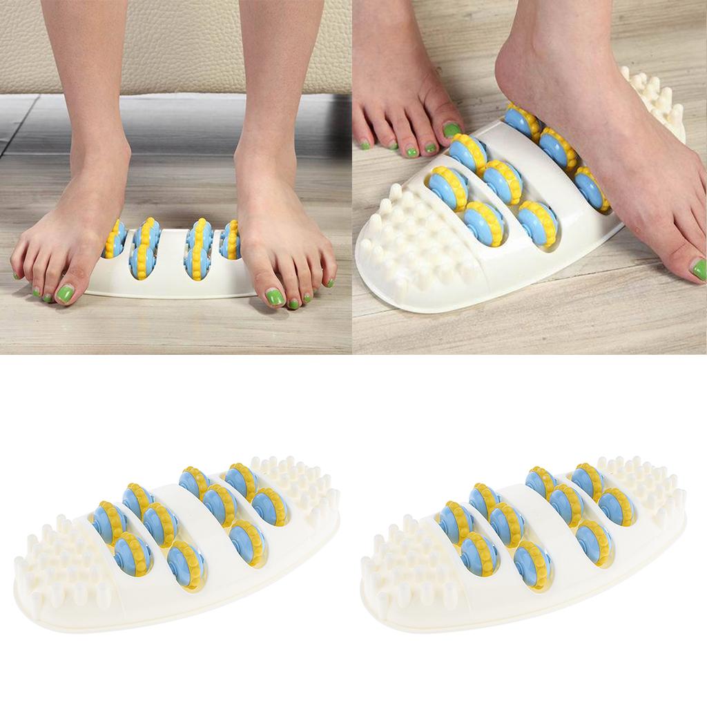 2X Foot Acupoint Massager Mat Feet Roller Walk Massagers Foot Leg Pain Ease