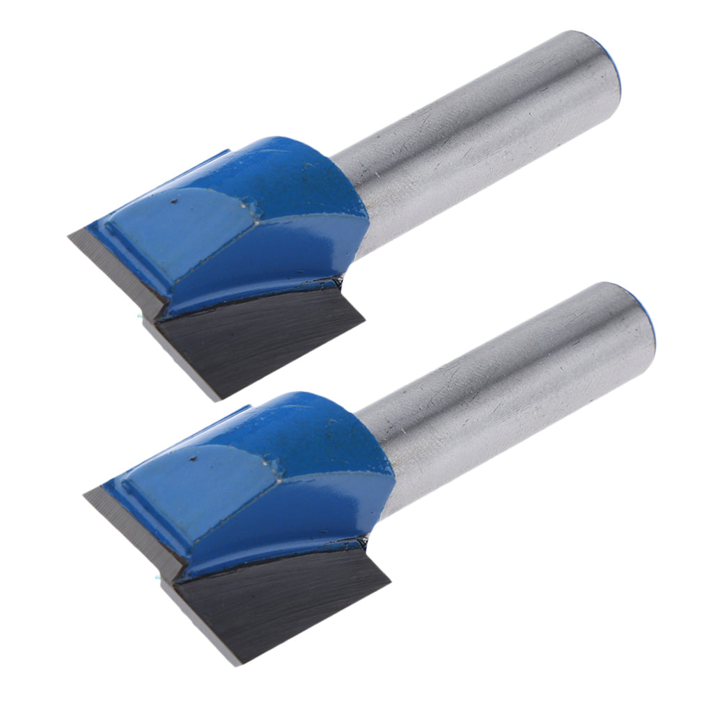 2Pcs Router CNC Engraving Woodworking V Groove Bottom Cleaning Bit 8x17mm