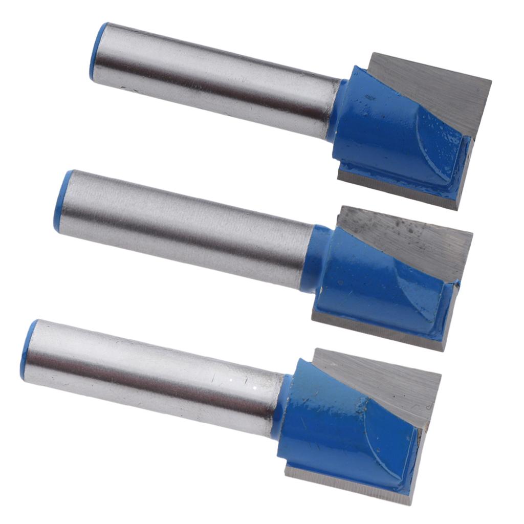 1 Set (3Pcs) Router CNC Engraving Woodworking Bottom Cleaning Bit 8mm