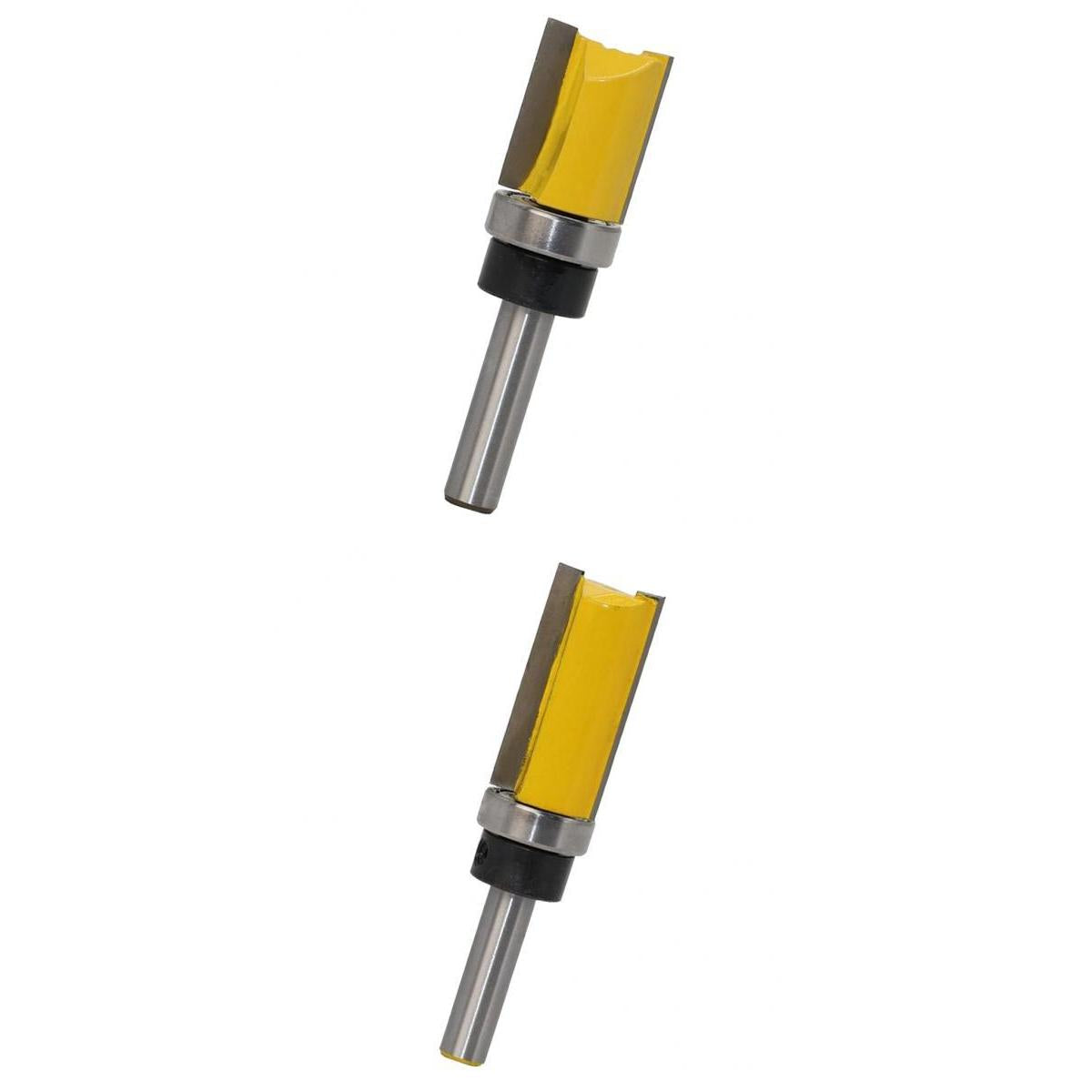 2Pcs 8mm Shank Straight Router Bit Wood Milling Cutter Slotted Trimming