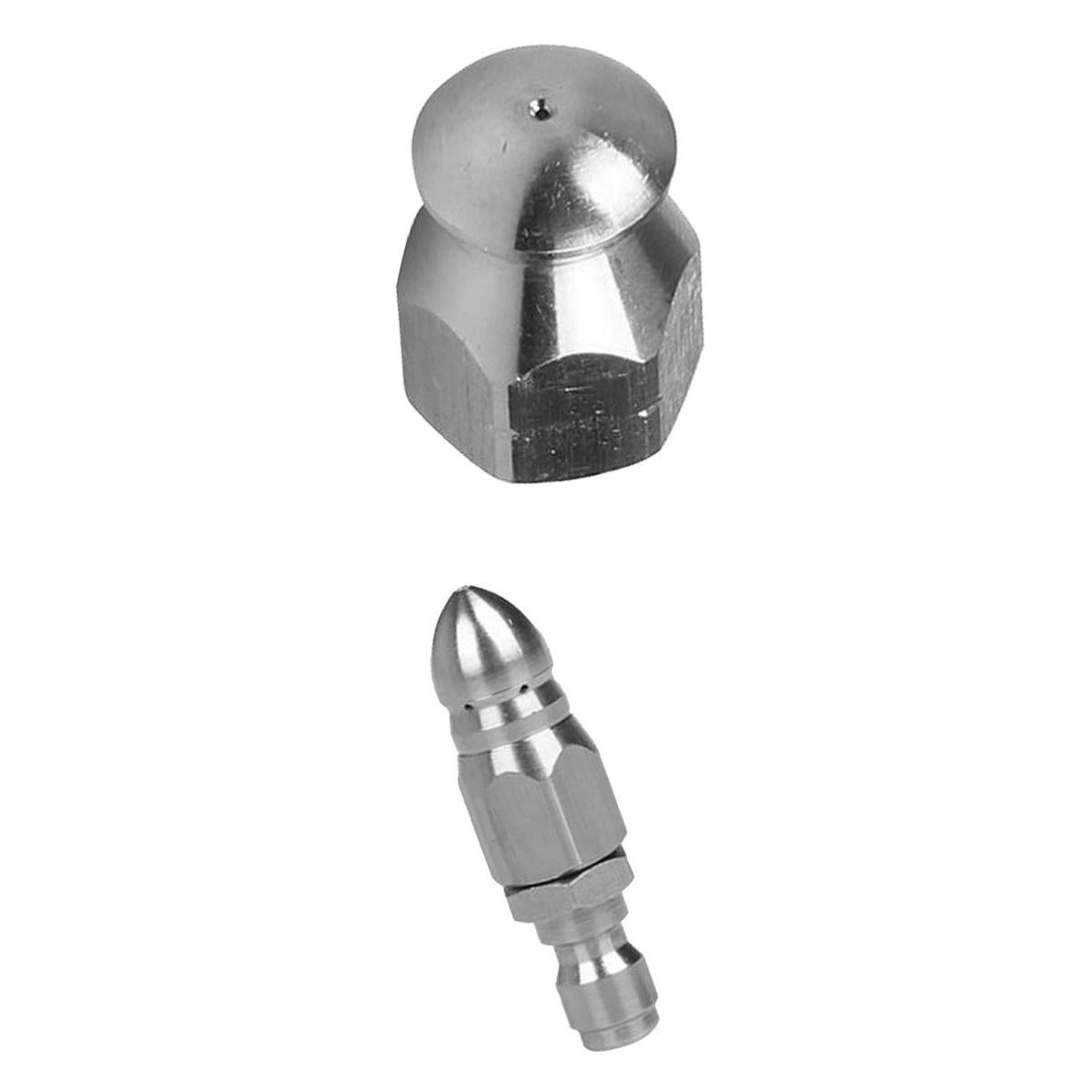 2Pcs Pressure Washer Drain Sewer Clean Pipe Jetter Rotary Nozzle