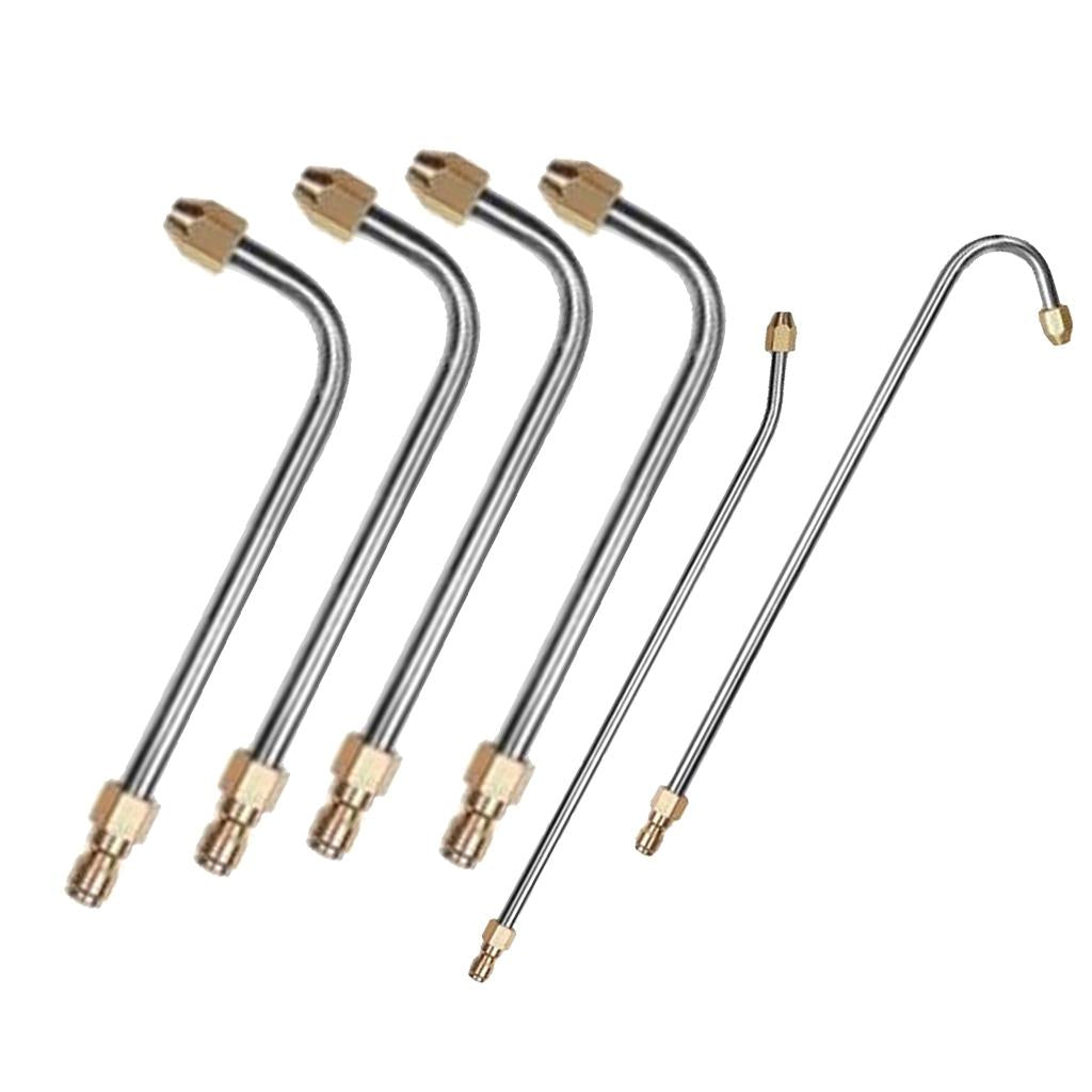 6Pcs Pressure Washer Nozzle Angled Lance Spray Wand 1/4'' Quick Release