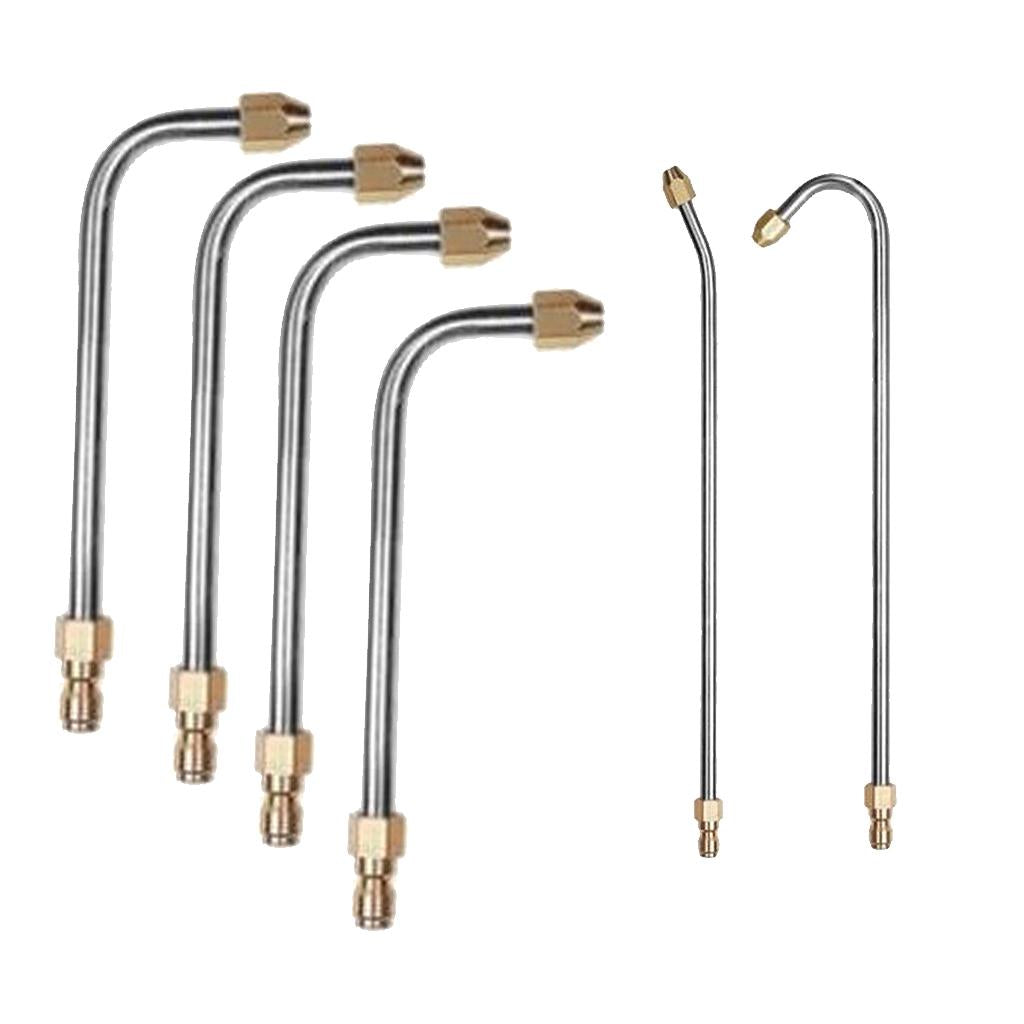 6Pcs Pressure Washer Nozzle Angled Lance Spray Wand 1/4'' Quick Release