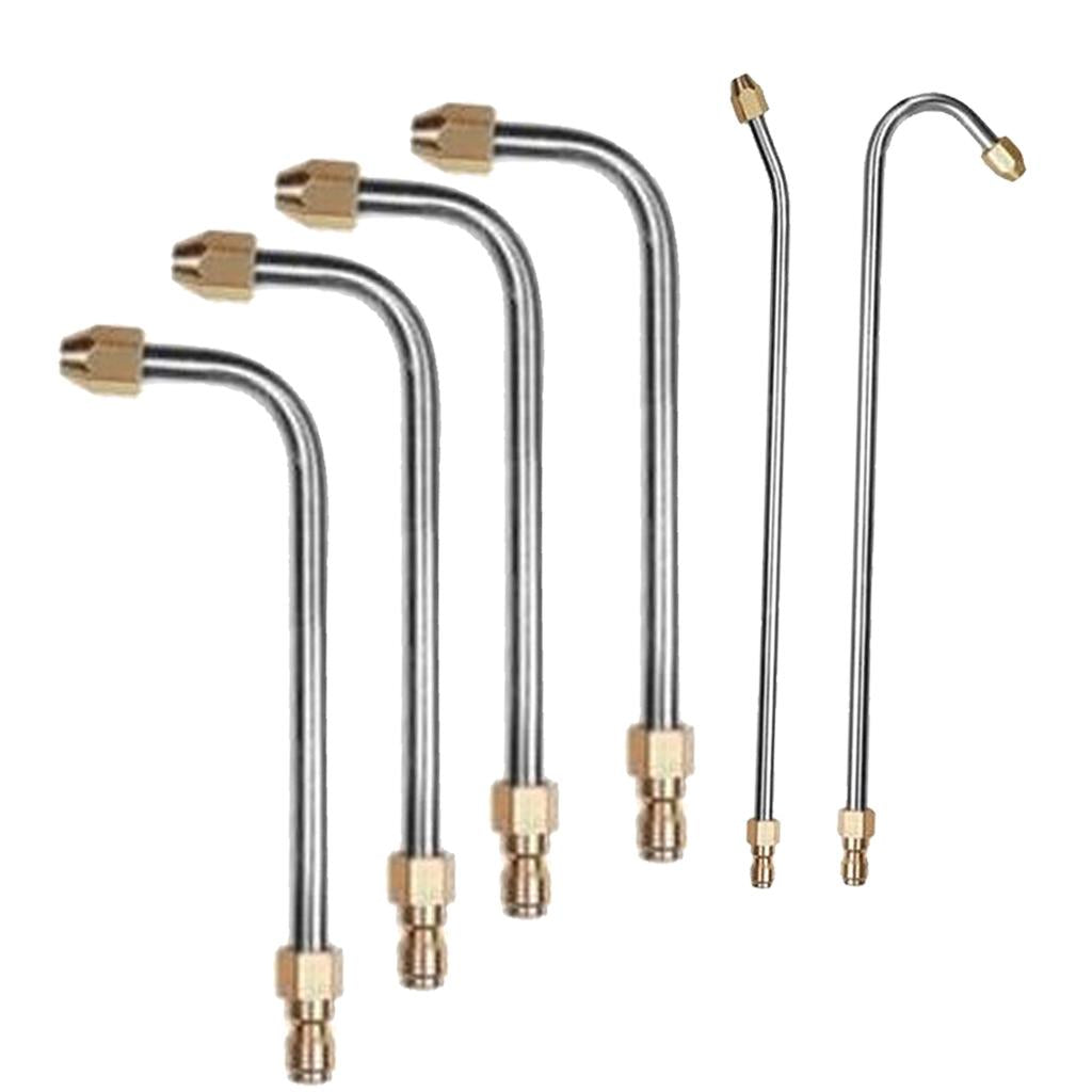 6Pcs Pressure Washer Nozzle Angled Lance Spray Wand 1/4'' Quick Release