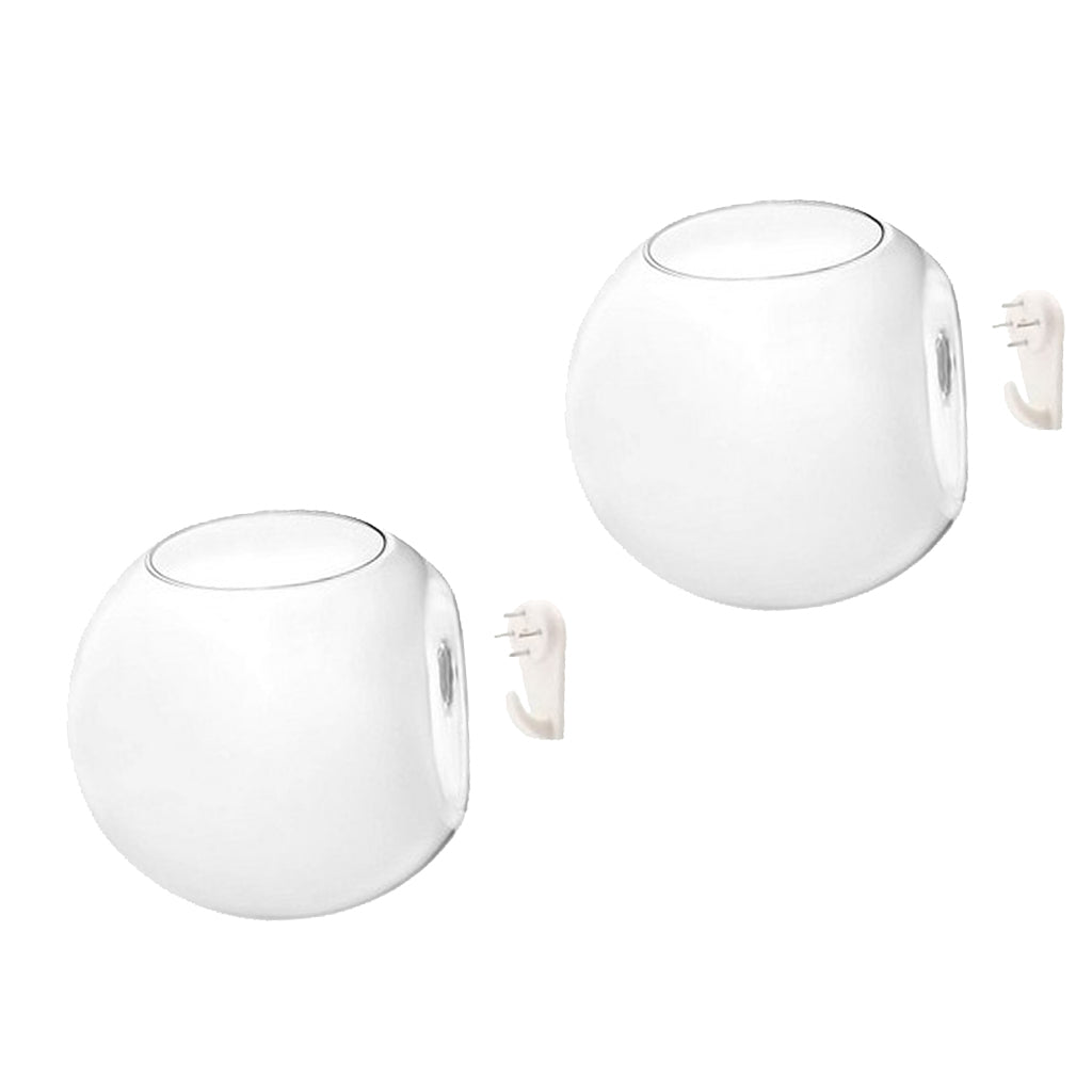 2 x Wall Hanging Planter Glass Hydroponic Vase Plant Pot Terrarium Ball 12cm