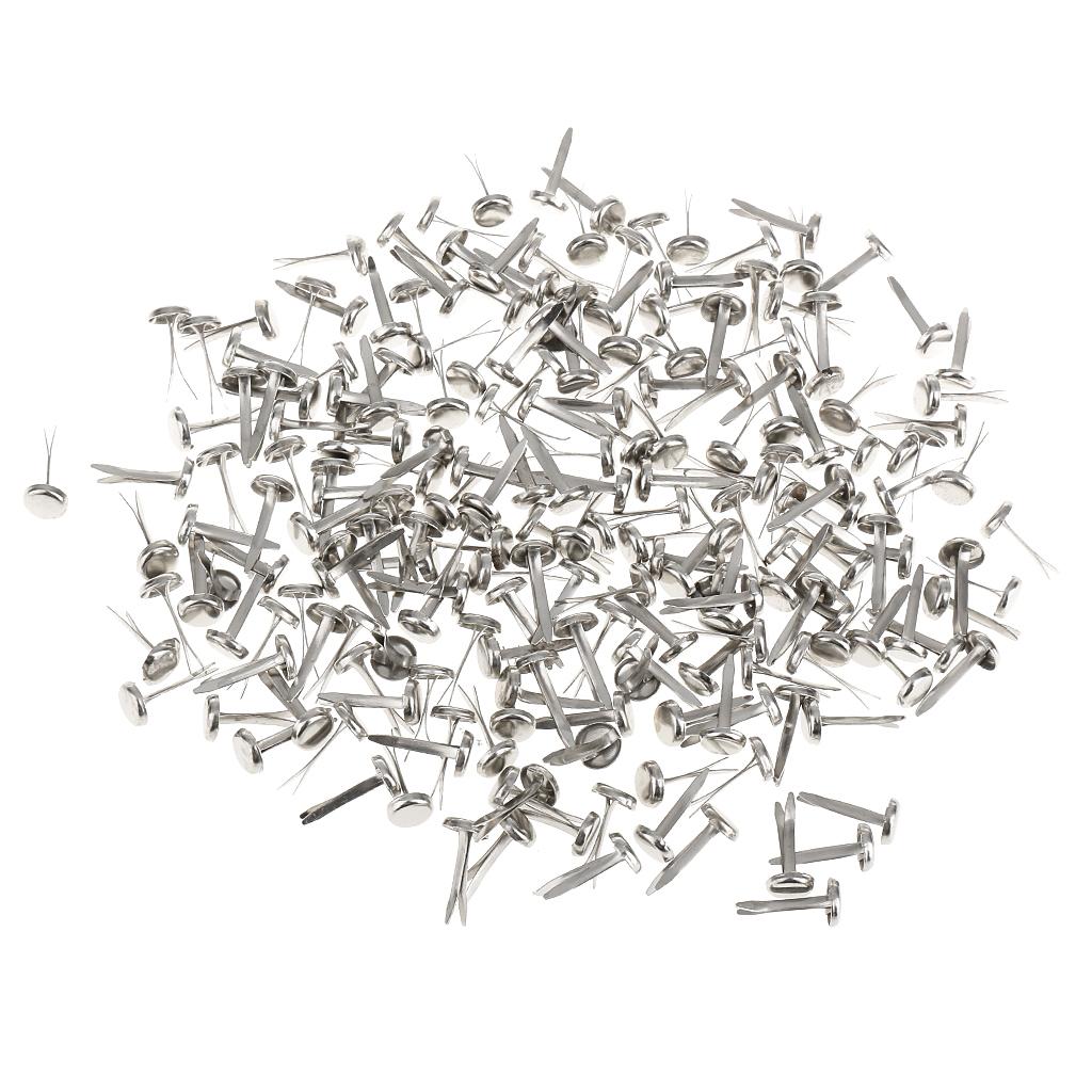400Pcs Silver Mini Brads Paper Craft Fasteners For Cardmaking Scrapbooking
