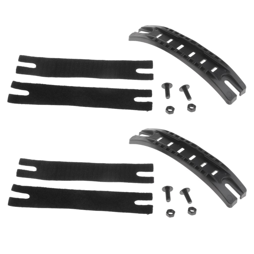 2 Sets Tactical Fast ARC Helmet Side Rail Guide Mount Helmet Accessory Black