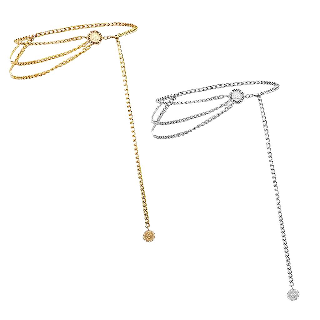 2 Pieces Lady Girls Bohemian Tassel Chain Wedding Gypsy Waist Belt