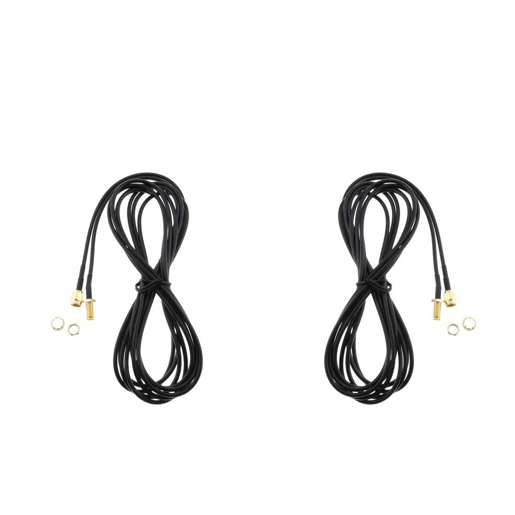 2Pack Antenna Connector RP-SMA Extension Cable for WiFi Wireless Router
