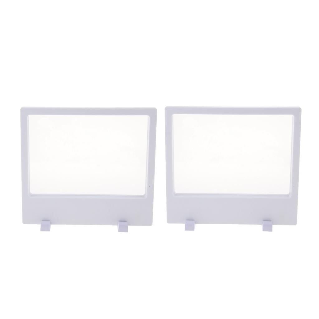 2x Jewelry 3D Floating Display Frame Case Box Exhibition Collectible 18x20cm
