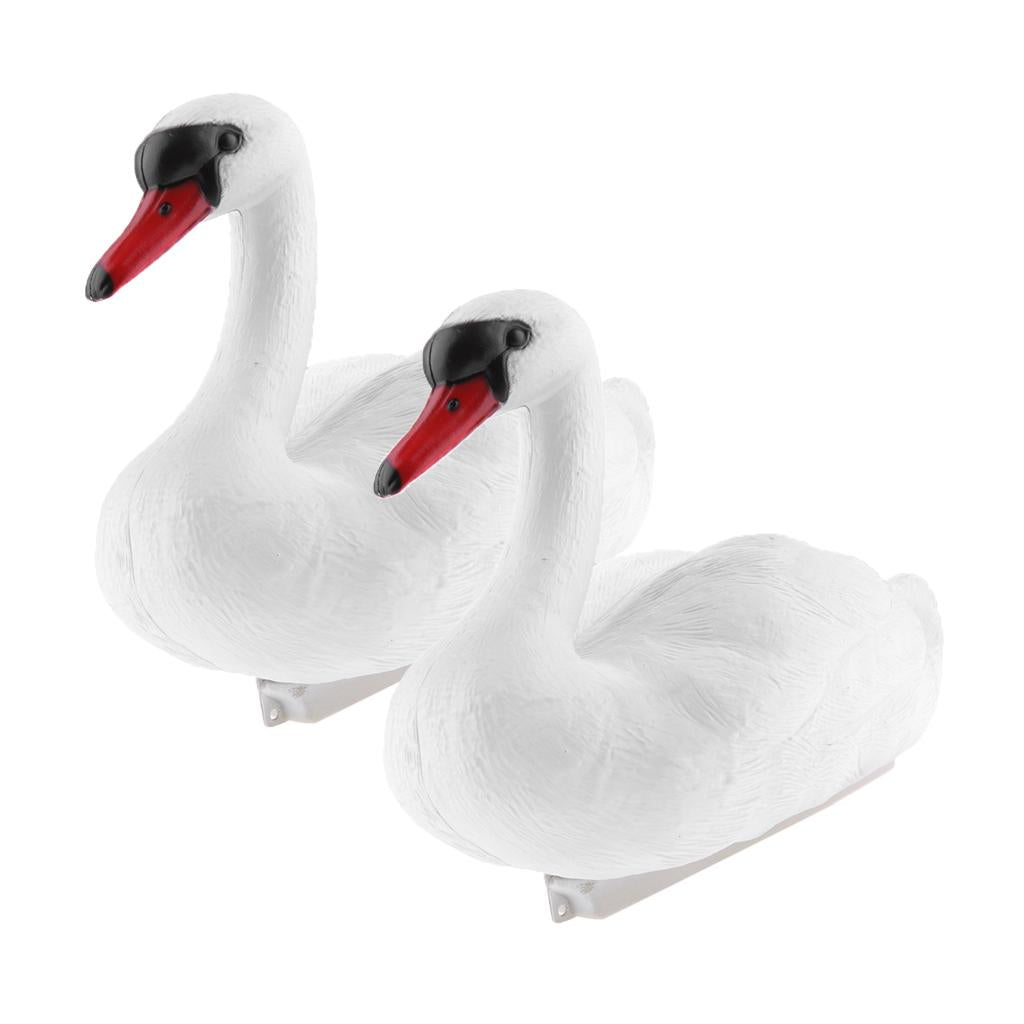 7x Plastic Floating Swan Decoy for Hunting &Fishing Garden Scarer Scarecrow