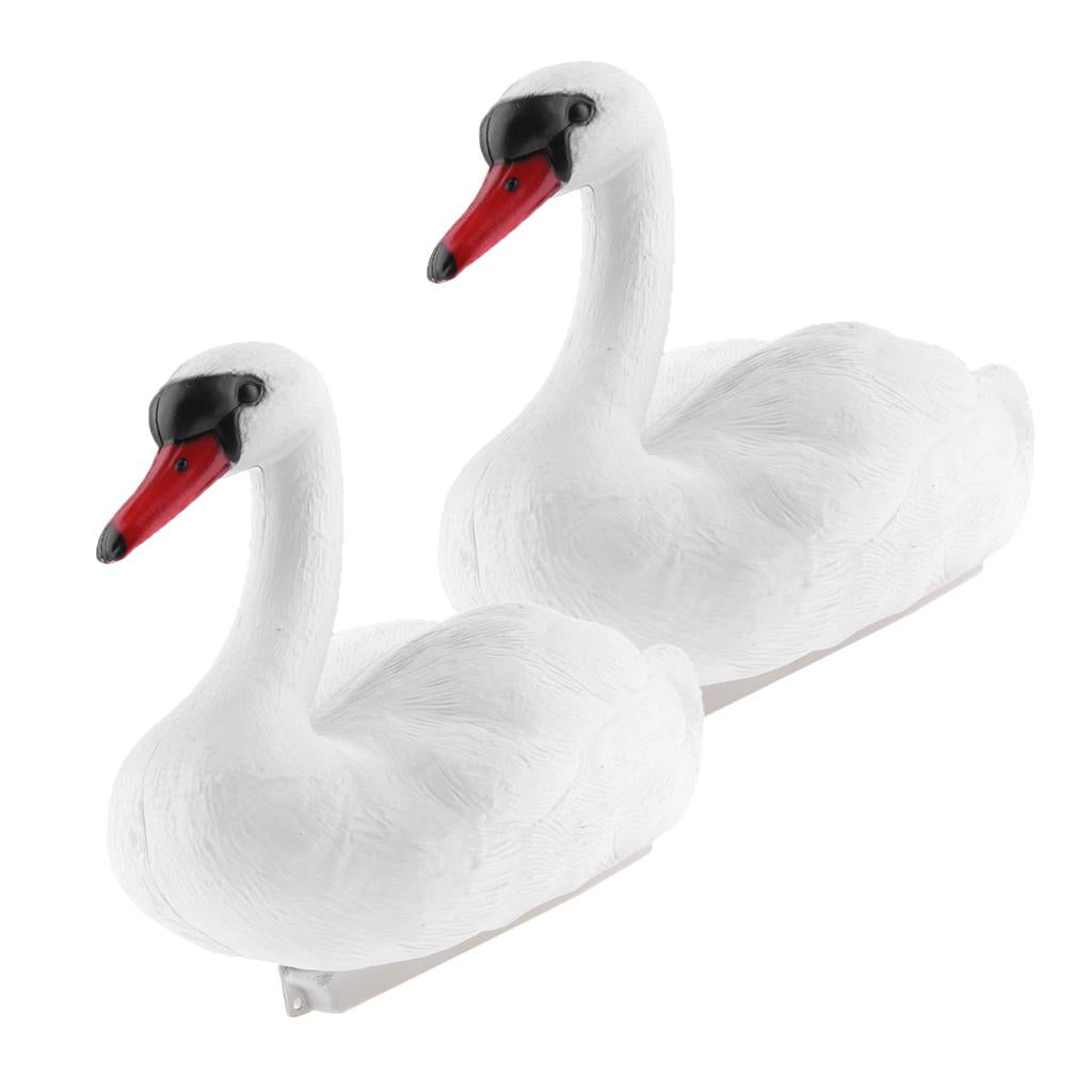 7x Plastic Floating Swan Decoy for Hunting &Fishing Garden Scarer Scarecrow
