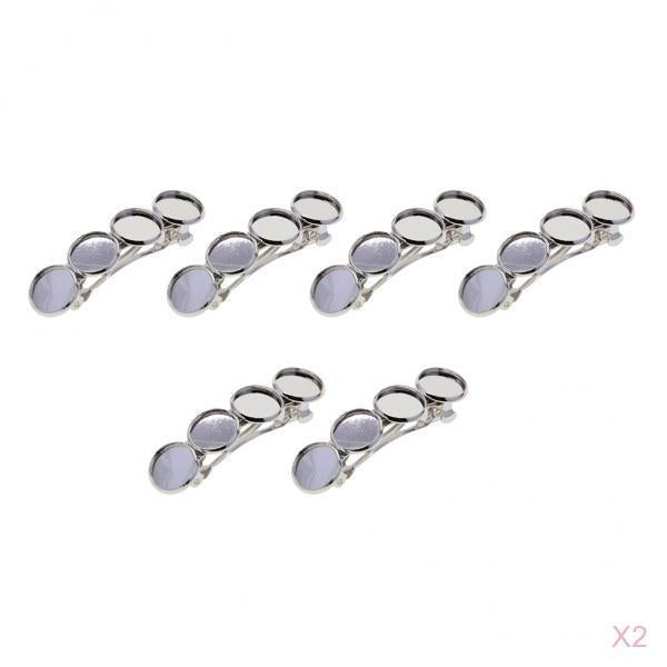 12x Copper Pin Hair Clip fit 12mm Cabochon Blank Setting Base Jewelry Making