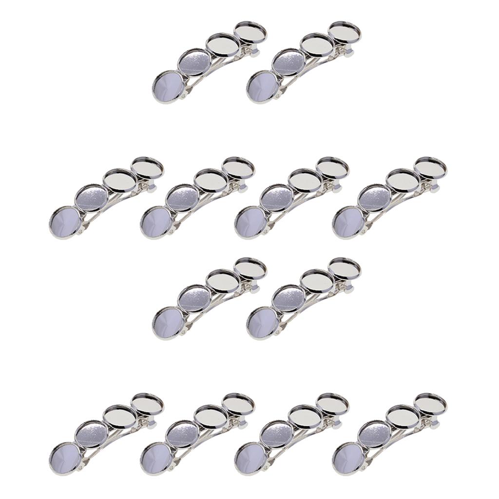 12x Copper Pin Hair Clip fit 12mm Cabochon Blank Setting Base Jewelry Making