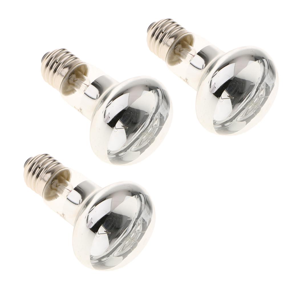 3pcs Reptile UVA Lamp Heating Light Lamp Bulb for Lizard Snake E27 220V 50W