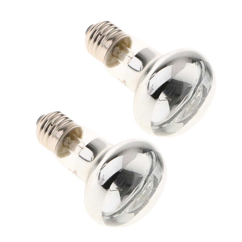 2x Infrared Reptile UVA Lamp Heating Light Lamp Bulb for Lizard Snake 75W