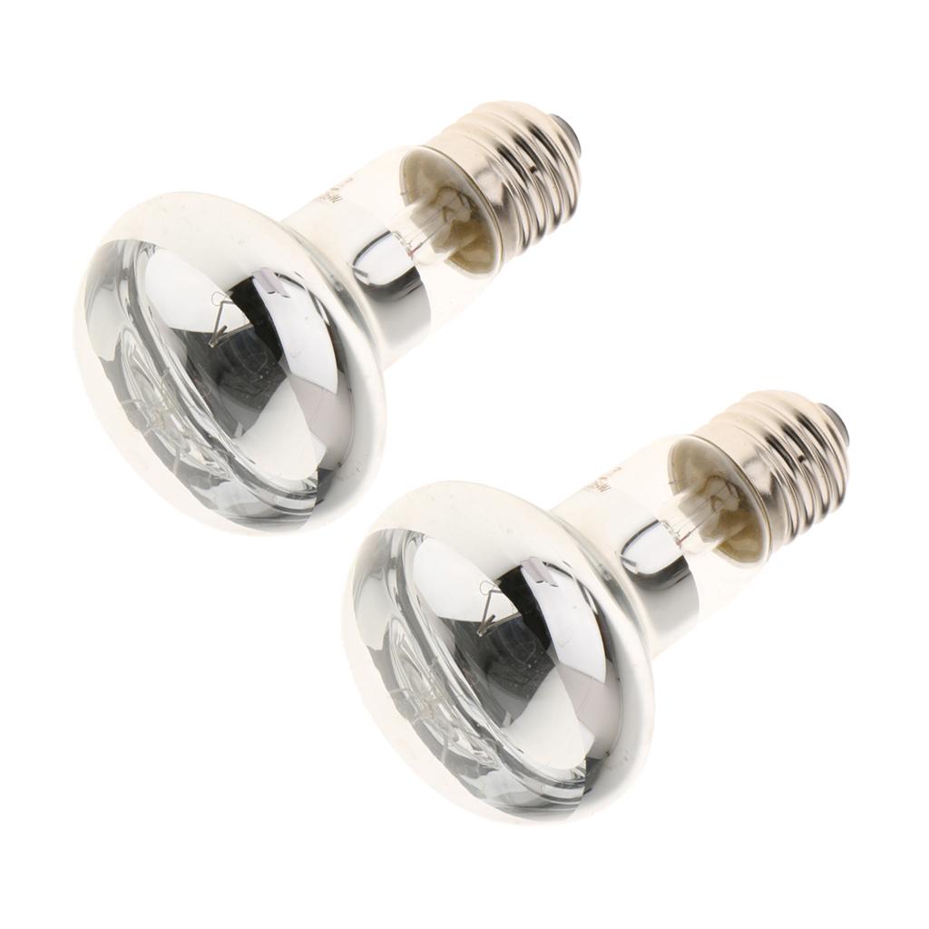 2x Infrared Reptile UVA Lamp Heating Light Lamp Bulb for Lizard Snake 75W