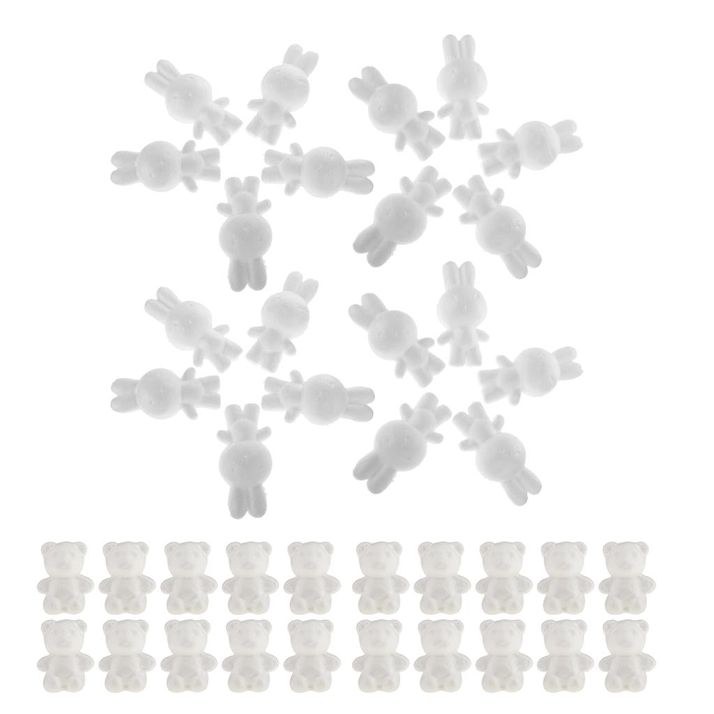 40Pcs Rabbit Bear Shape Foam Ornaments for DIY Modelling Crafts