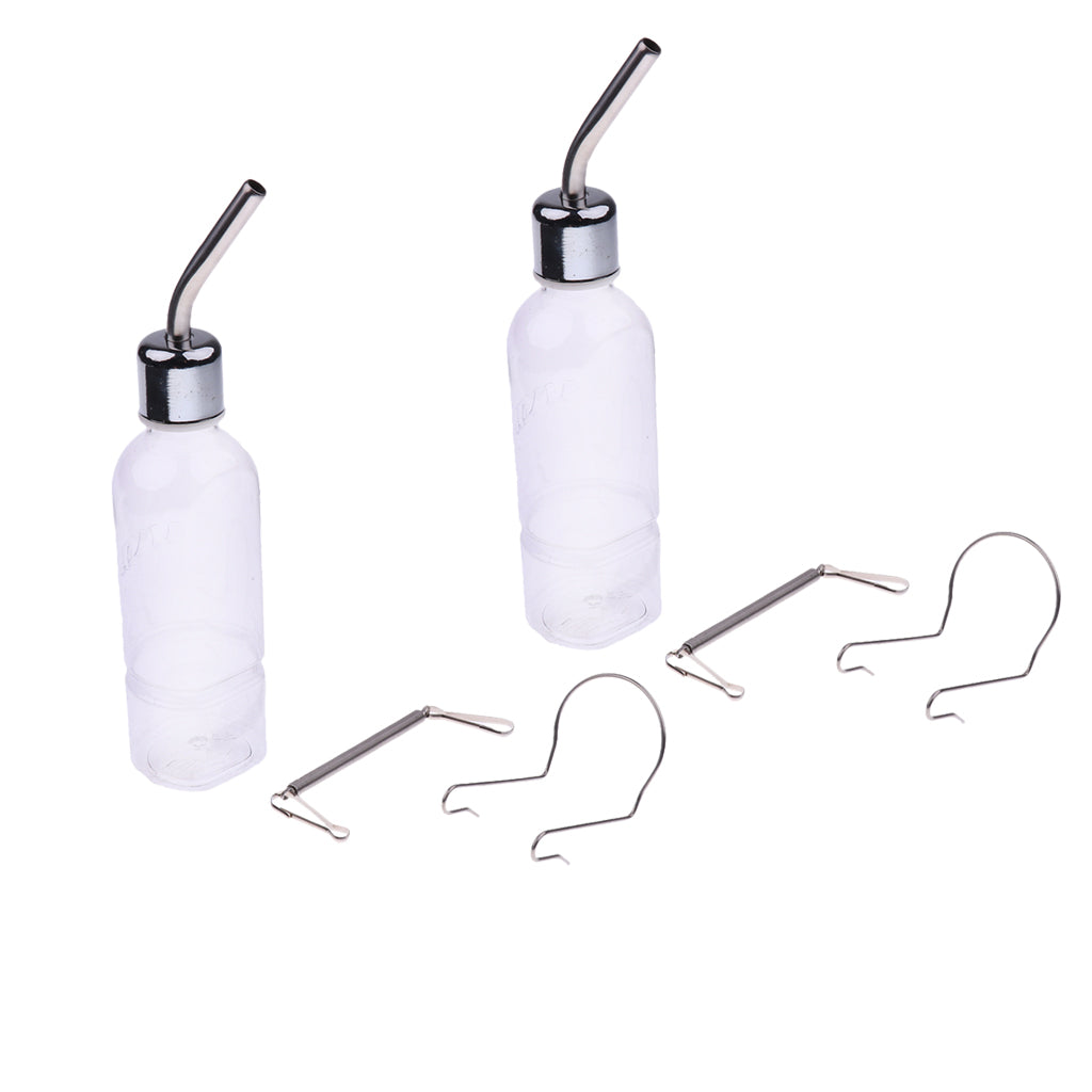 2pcs Dog Cat Water Drinker Dispenser Puppy Hanging Bottle Auto Feeder 350ml