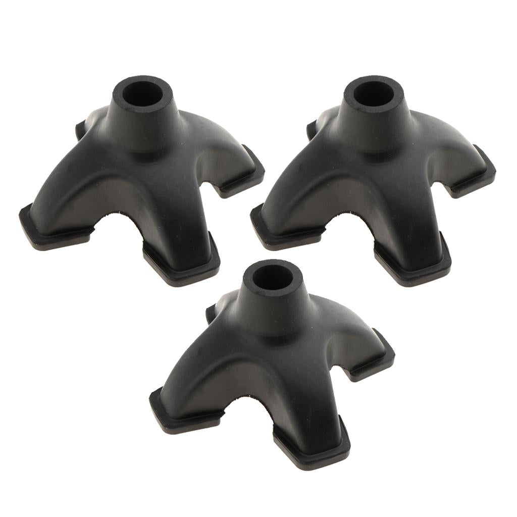 3pcs Anti-skid Shock Absorb Walking Stick End Crutch Cane Rubber Tips 19mm