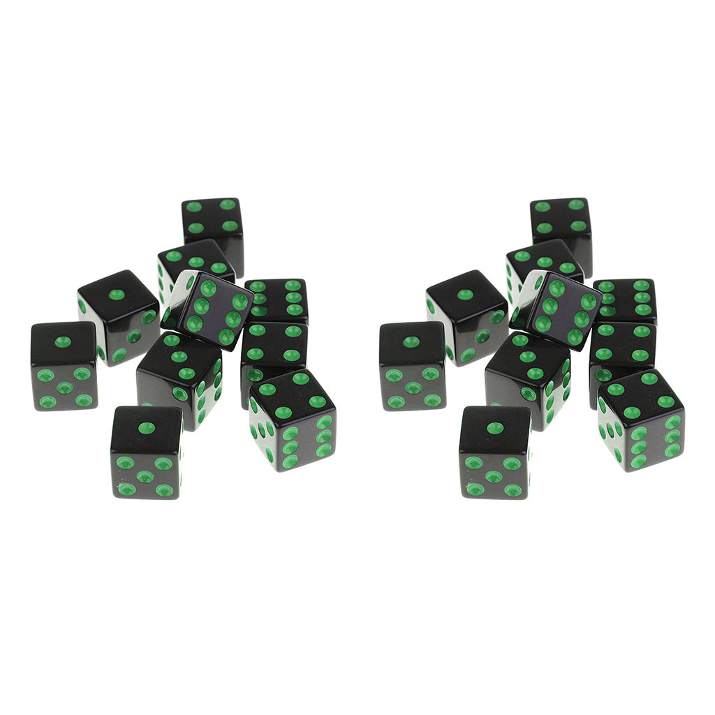 20 Pieces Dice D6 6 Sided Dotted Dice for D&D RPG Role Playing Game Props