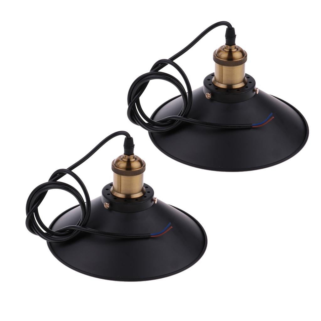 2pcs Retro Vintage Country Style Pendant Hanging Ceiling Light Lampshade