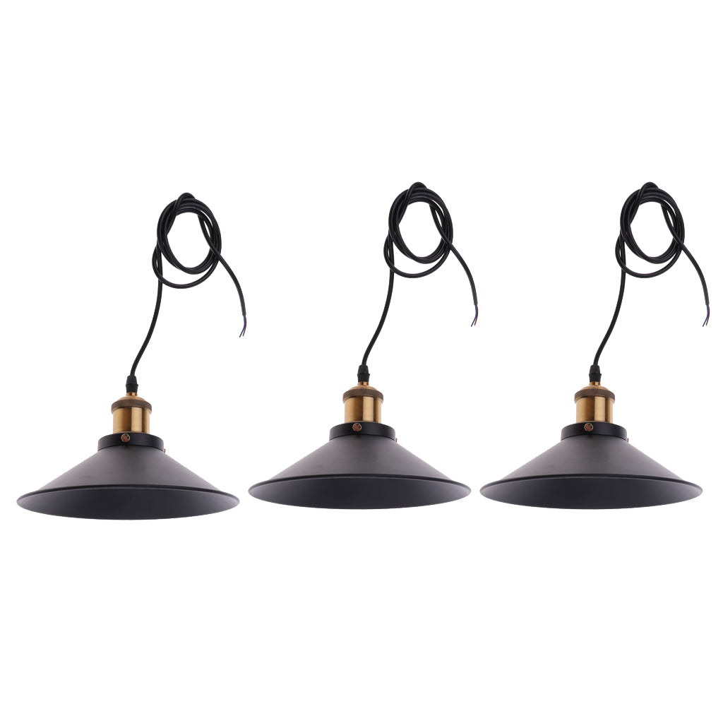 3pcs Retro Vintage Country Style Pendant Hanging Ceiling Light Lampshade