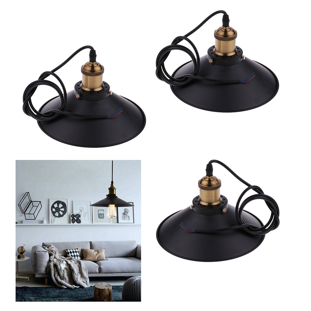 3pcs Retro Vintage Country Style Pendant Hanging Ceiling Light Lampshade