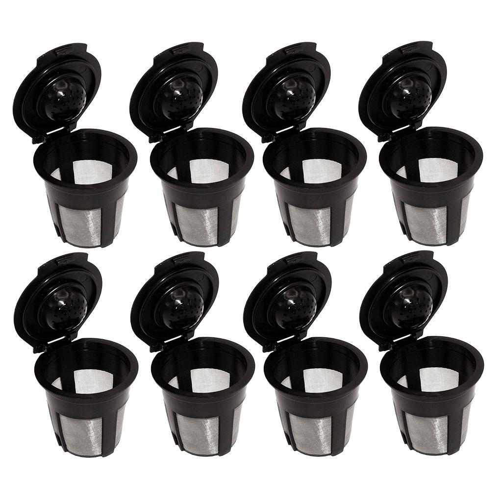 2x4Pcs Portable Reusable Replacement Single Coffee Filters Mesh