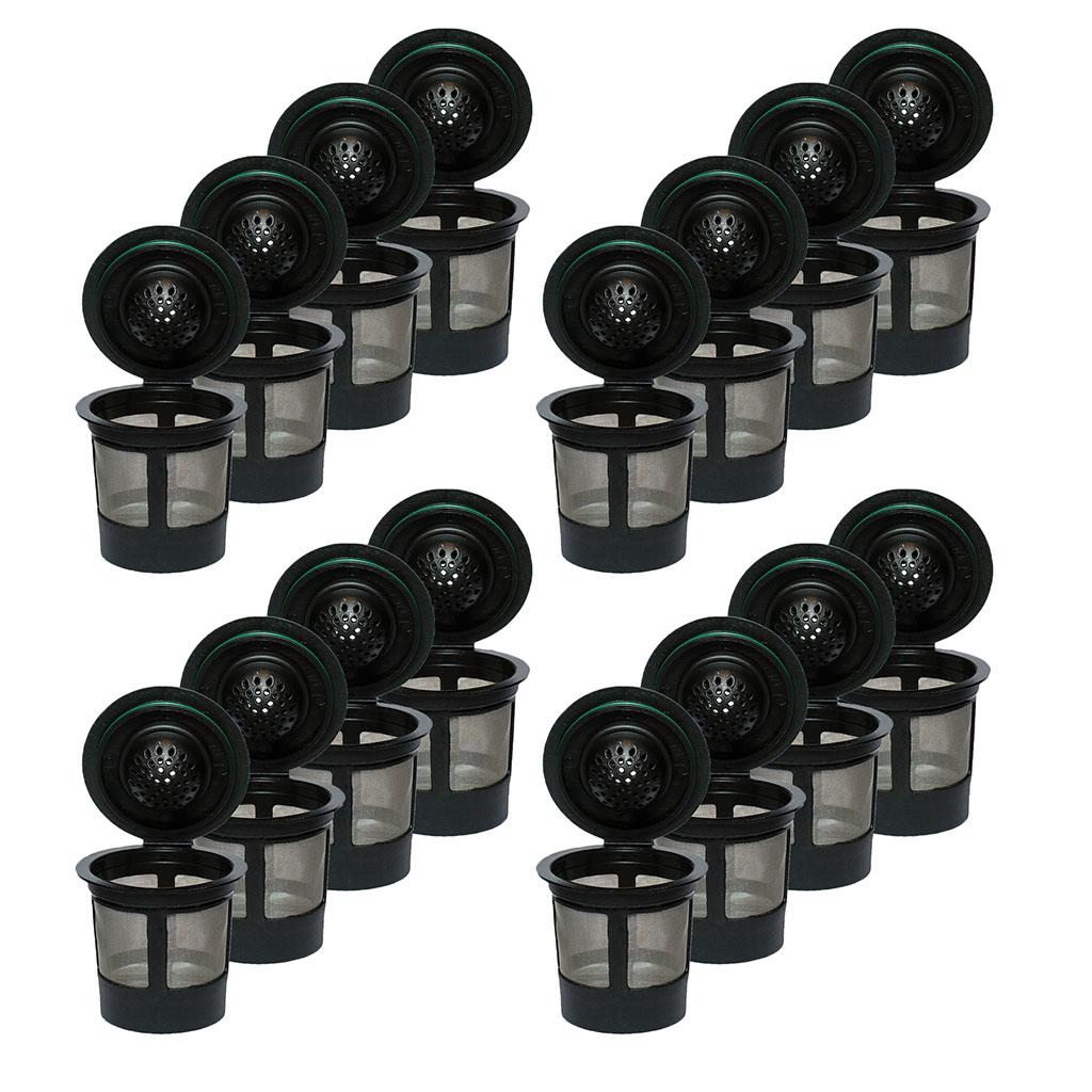 4x4Pcs Portable Reusable Replacement Single Coffee Filters Mesh