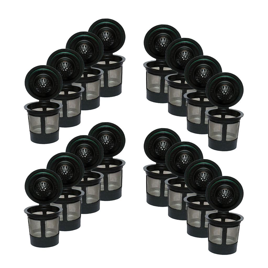 4x4Pcs Portable Reusable Replacement Single Coffee Filters Mesh