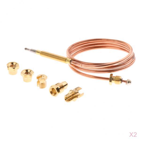 2PCS 90cm Thermocouple Replacement Set for Gas Furnace Boiler Water Heater