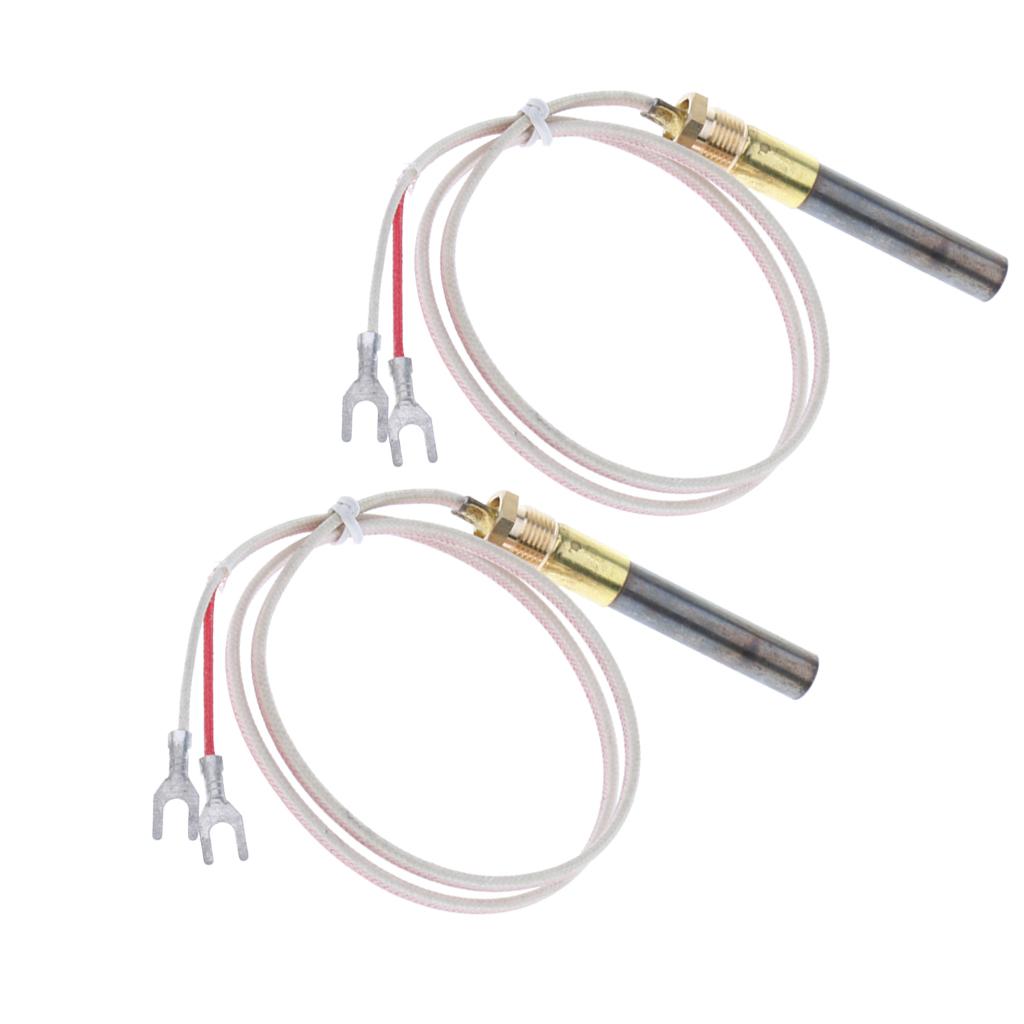 2x 24'' Gas Fireplace Thermopile Thermogenerator Pilot Generator Replacement