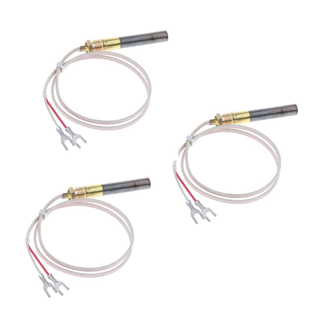 3x 24'' Gas Fireplace Thermopile Thermogenerator Pilot Generator Replacement
