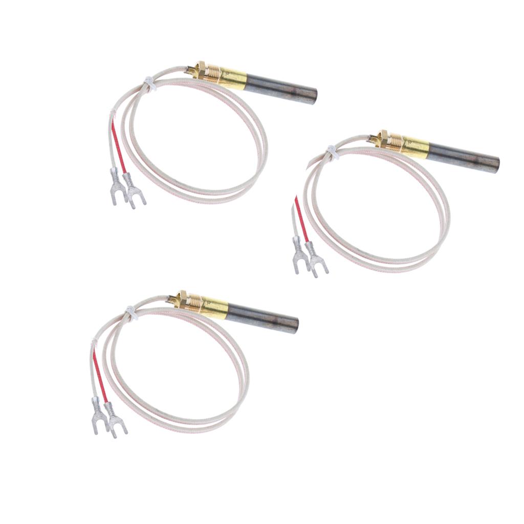 3x 24'' Gas Fireplace Thermopile Thermogenerator Pilot Generator Replacement