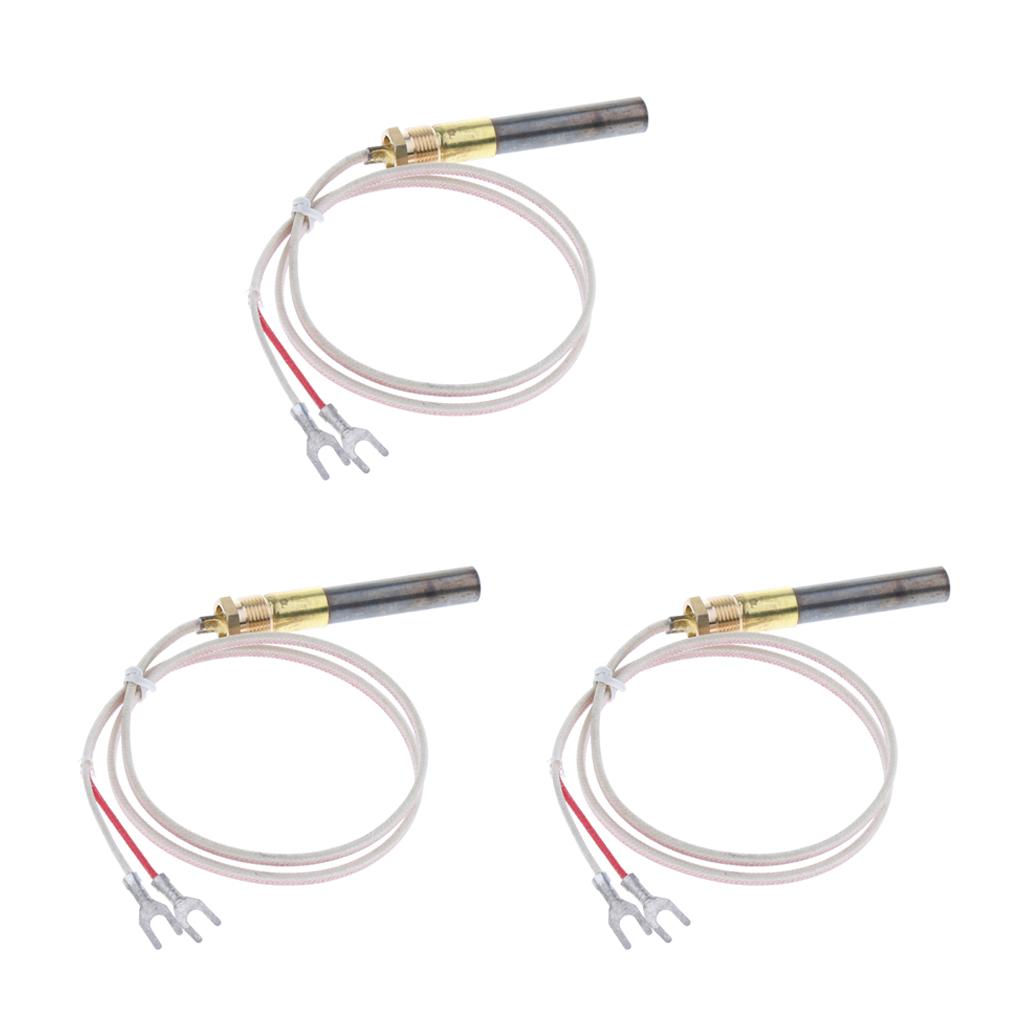 3x 24'' Gas Fireplace Thermopile Thermogenerator Pilot Generator Replacement