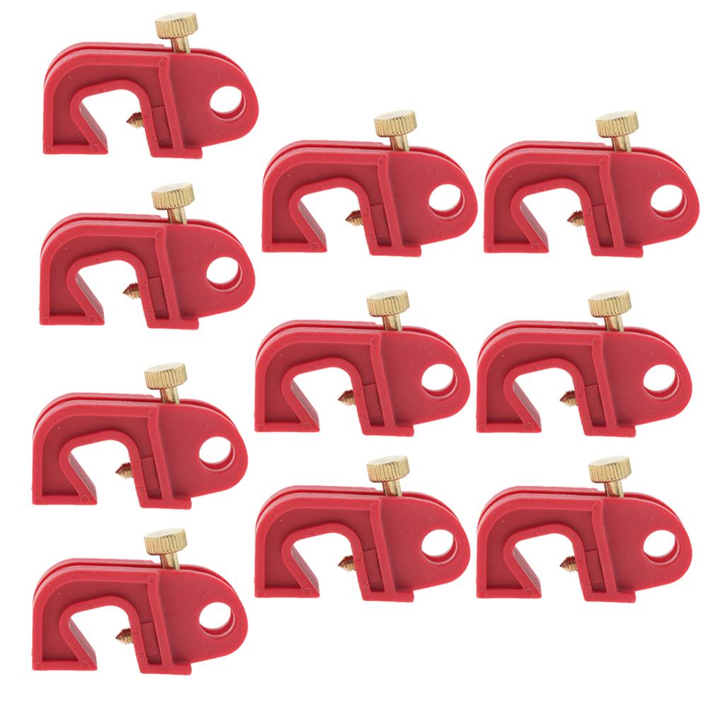 10PCS Universal Circuit Breaker Lockout Red with Twisted Screw