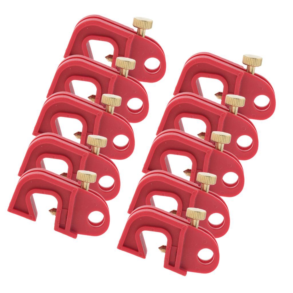 10PCS Universal Circuit Breaker Lockout Red with Twisted Screw