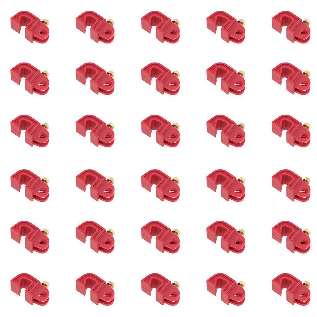 30PCS Universal Circuit Breaker Lockout Red with Twisted Screw
