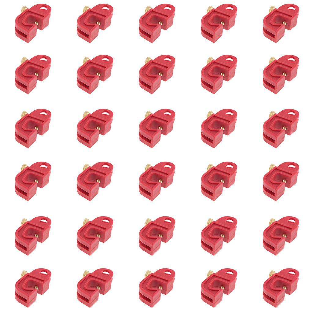 30PCS Universal Circuit Breaker Lockout Red with Twisted Screw