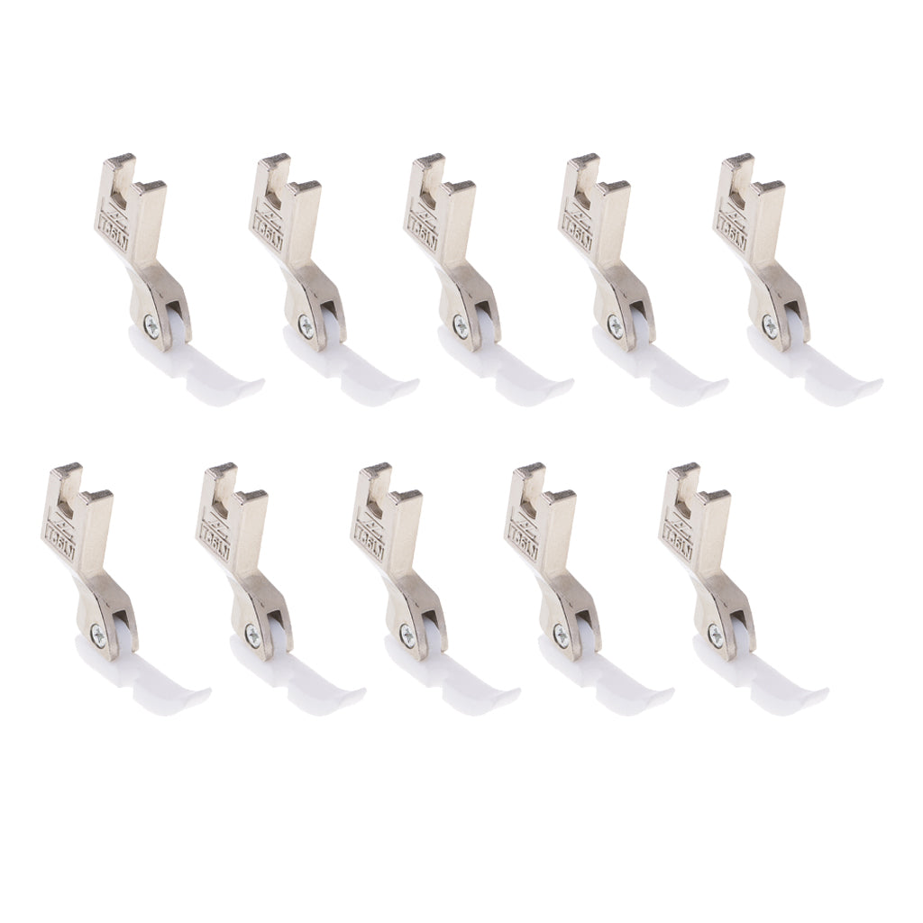 10pcs Narrow Zipper Foot With Plastic Bottom for Industrial Sewing Machines