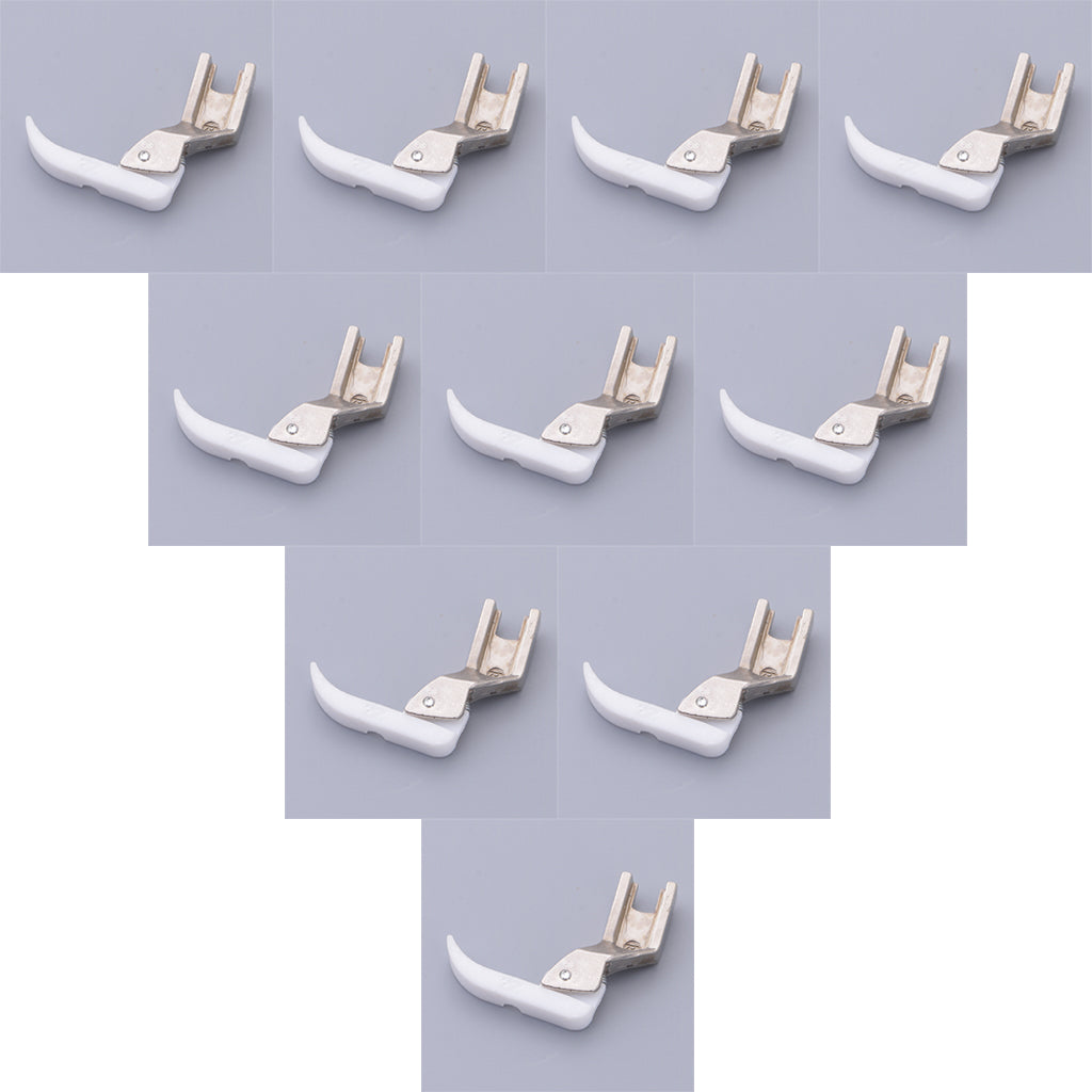 10pcs Narrow Zipper Foot With Plastic Bottom for Industrial Sewing Machines