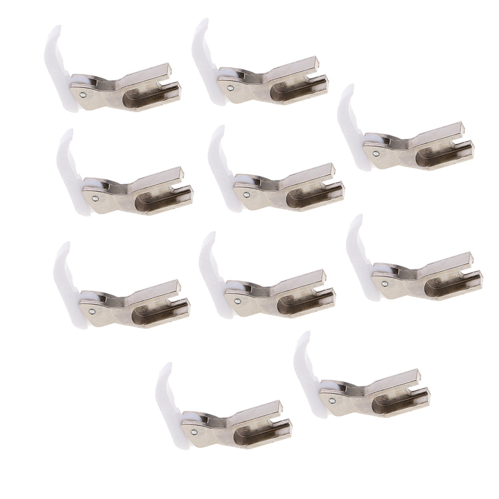 10pcs Narrow Zipper Foot With Plastic Bottom for Industrial Sewing Machines