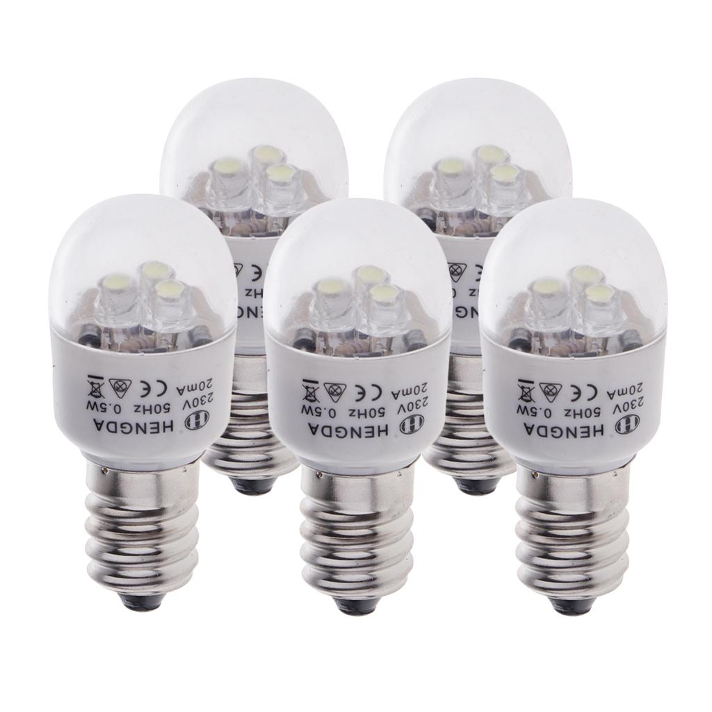 5pcs Home Sewing Machine LED Light Bulbs 0.5W 230V for Brother Singer Acme
